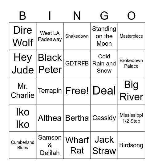 VEGAS IS DEAD Bingo Card