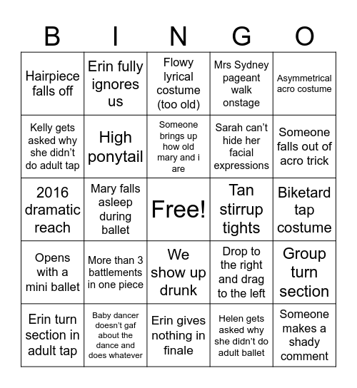 Lights, Camera, Action, Bingo! Bingo Card