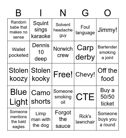 Legion Bingo Card