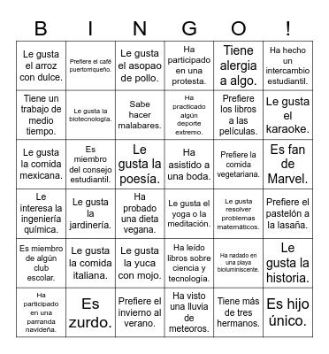 Icebreaker Bingo: Find Someone Who Bingo Card