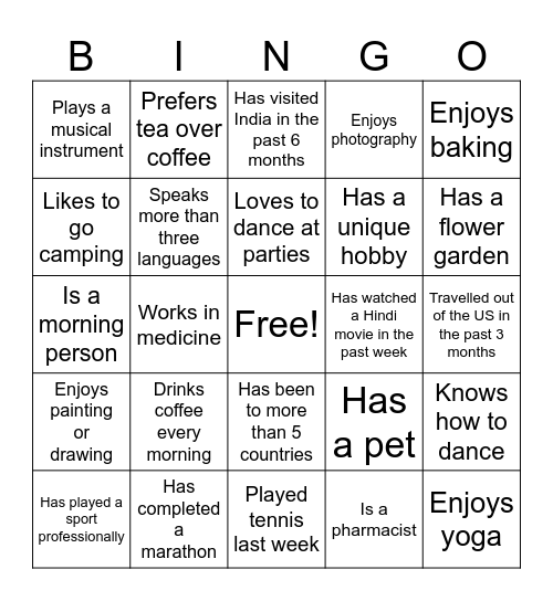 Hema's Graduation Bingo Card