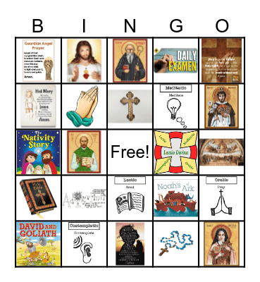 2024 Nativity VBS - Praying with the Saints Bingo Card