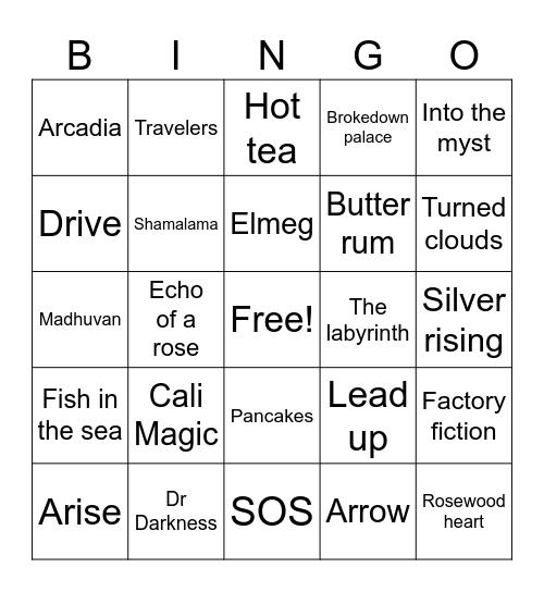 Goose 6/8/2024 Bingo Card