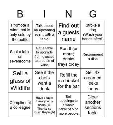 Sunday Bingoooo! Bingo Card