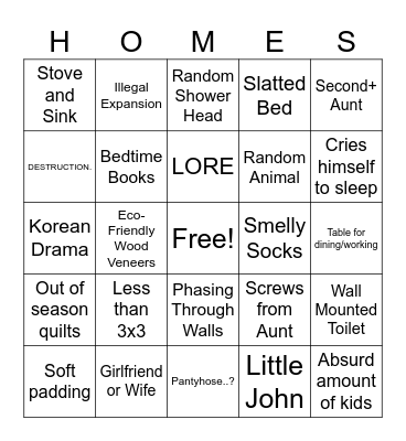 HomeDesign365 Bingo Card