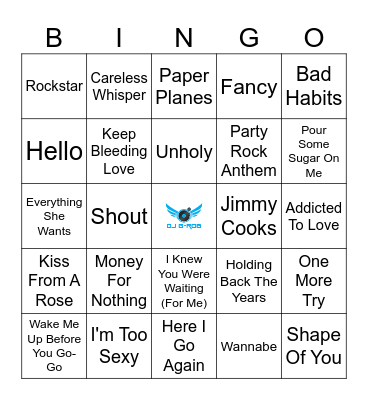 British Black Out Bingo Card