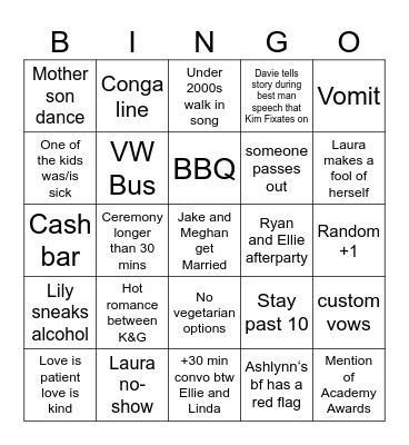 God help us Bingo Card
