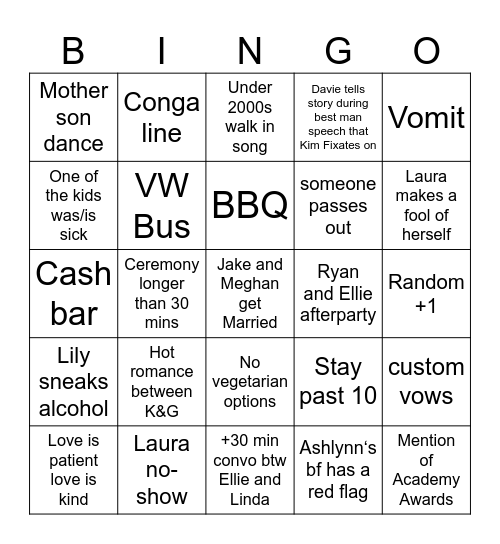 God help us Bingo Card