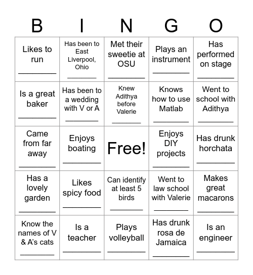 Baby Shower Buddy Bingo Card