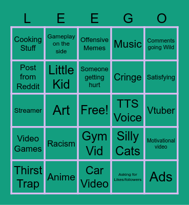 The Divine Lee Bingo Card