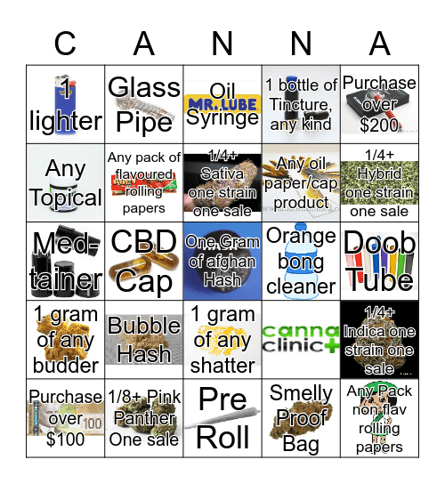 CANNA BINGO Card