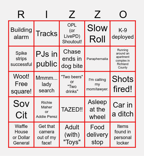 OPL BINGO Card
