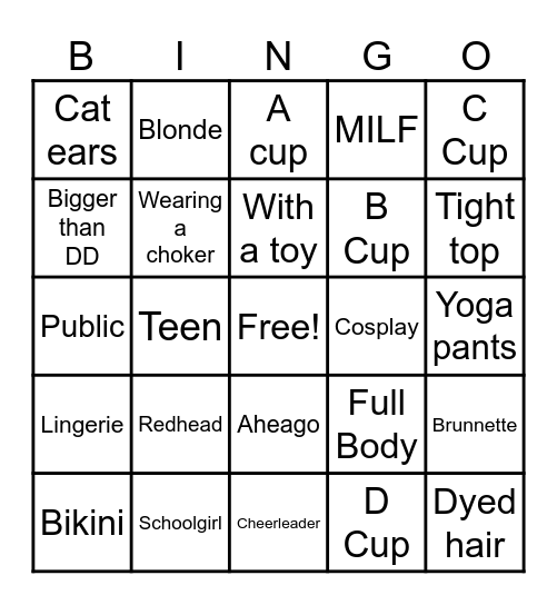 Sexy Bingo Card