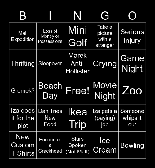 Summer 2024 Bingo Card Bingo Card