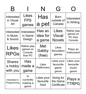 Games Den Anthology Bingo! Bingo Card