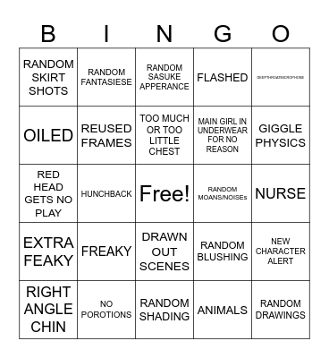 NYA NEKO SUGAR GIRLS BINGO Card