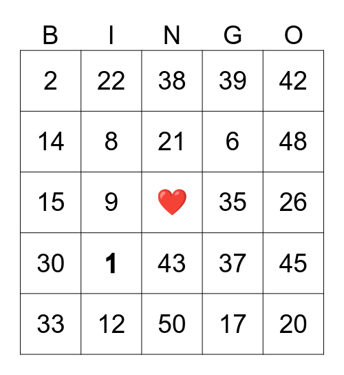 Bingo Card bingo-card