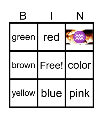 color Bingo Card