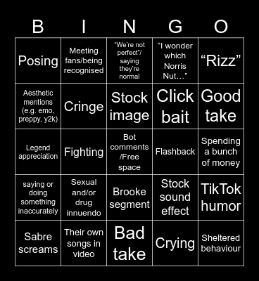 Norris Nuts Bingo Card