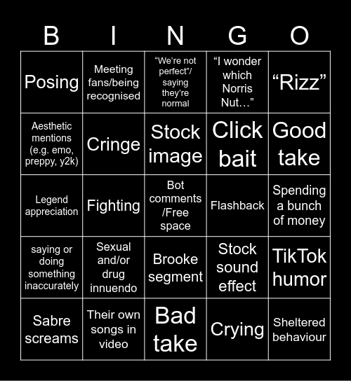 Norris Nuts Bingo Card