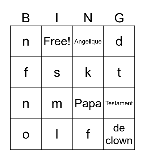 ter Bekke Bingo Card