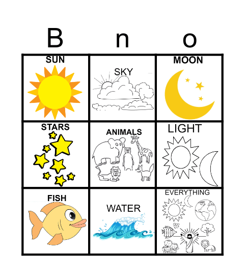 God made everything! Bingo Card