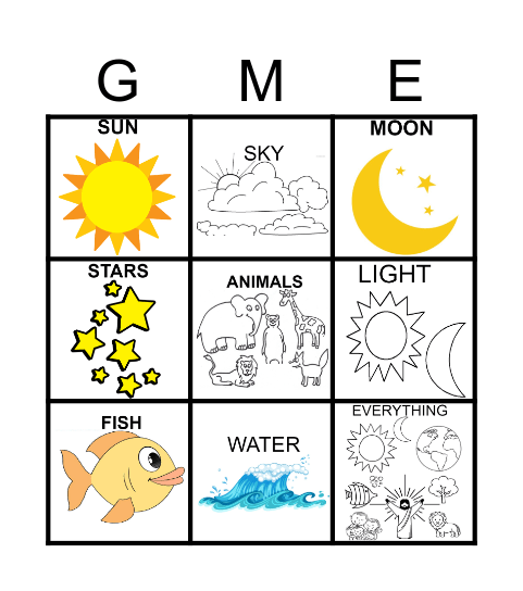 God made everything! Bingo Card