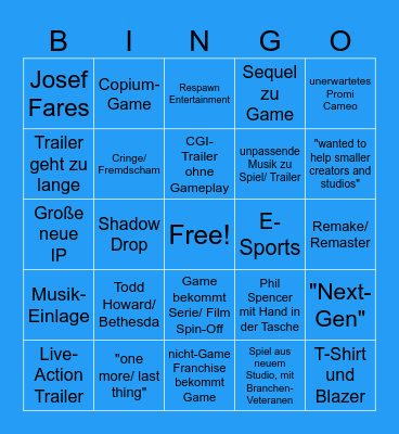 Summer Games Fest 2024 Tag 3 Bingo Card