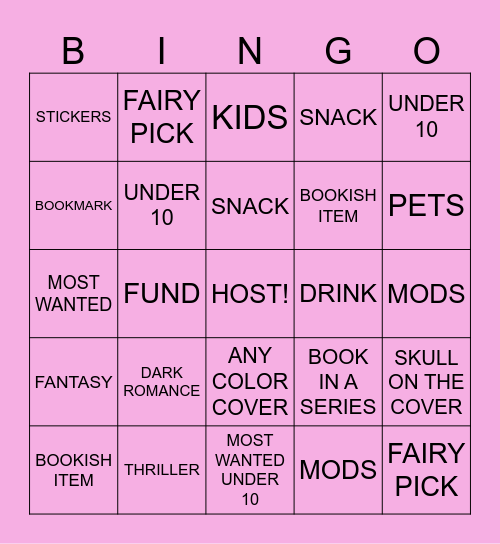 SUNDAY FAIRY Bingo Card