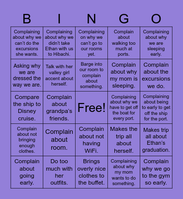 B’ Fit Bingo Card