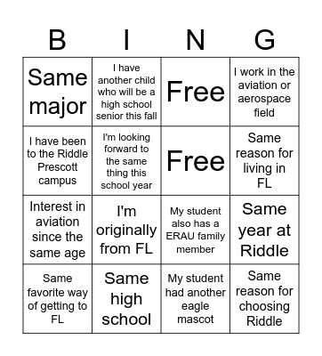 Hybrid "Bingo" Part 2 Bingo Card