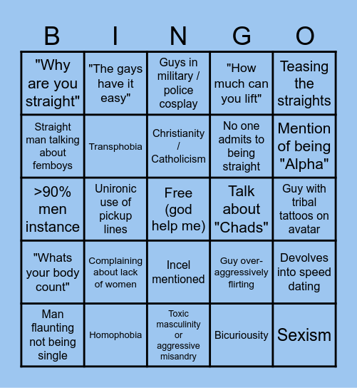 Furality straight furry meetup Bingo Card
