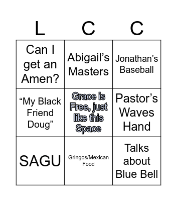 LCC Bingo Card
