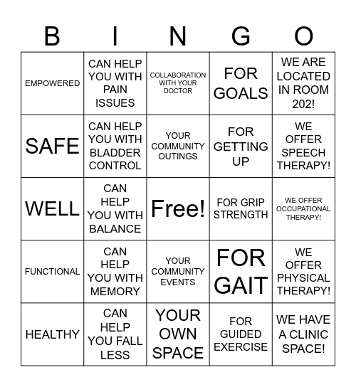 Legacy Healthcare Services Lingo Bingo Card