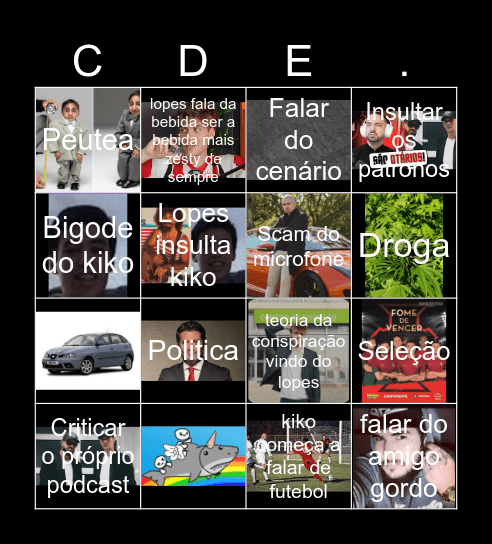 Bingo CDE Bingo Card