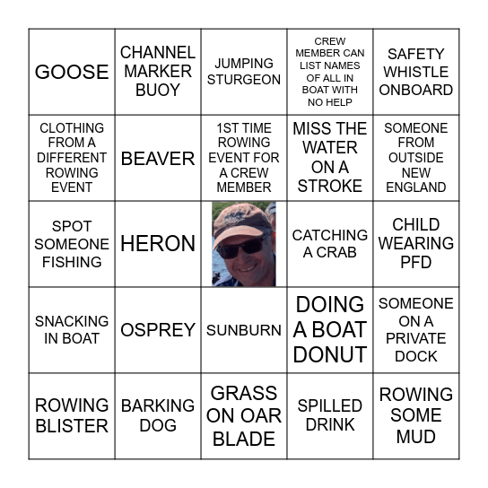 Boatingham Social Row Bingo Card