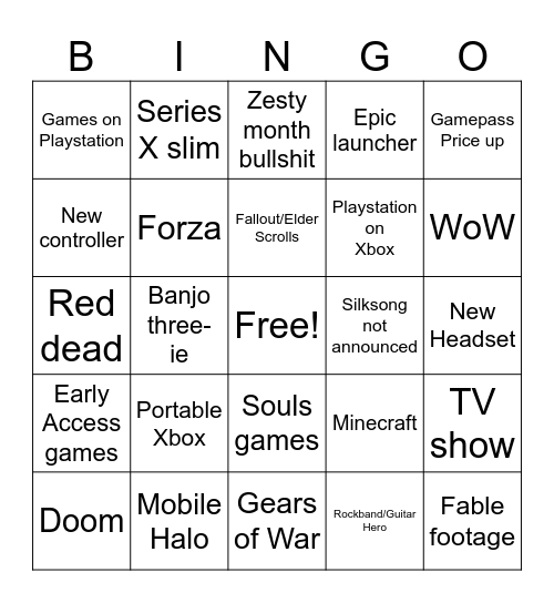 Microsoft Showcase Bingo Card