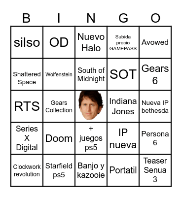 XBOX SHOWCASE Bingo Card