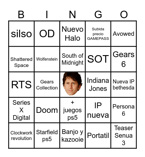 XBOX SHOWCASE Bingo Card