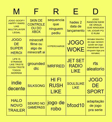 MrBingo Card