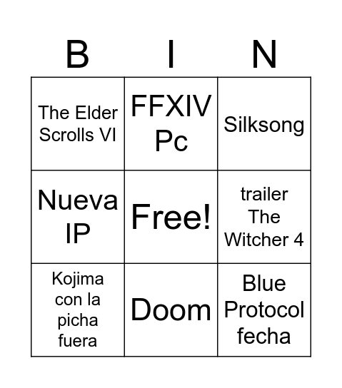 Microsoft bingo Card
