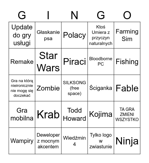 Silksong now? Bingo Card