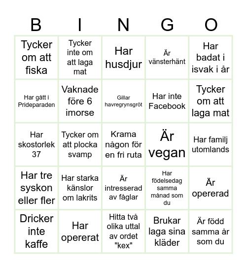 Mingelbingo Card