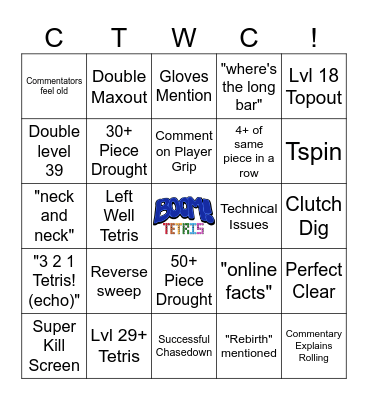 TETRIS BINGO Card