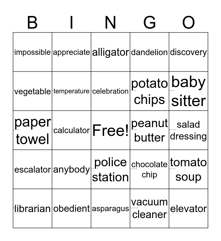 4-syllable-words-bingo-card