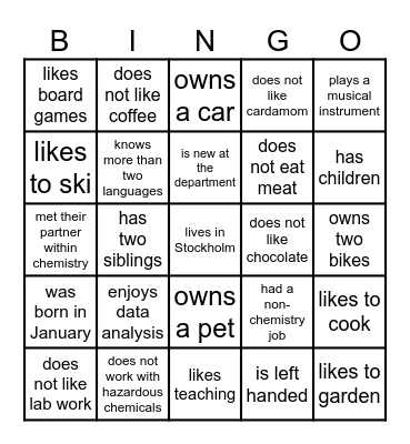 Summer party mingle bingo Card