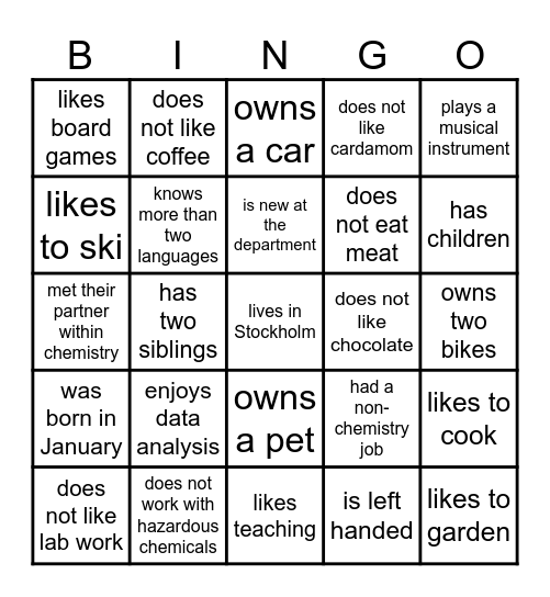 Summer party mingle bingo Card