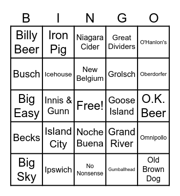 Let Love Brew! Bingo Card