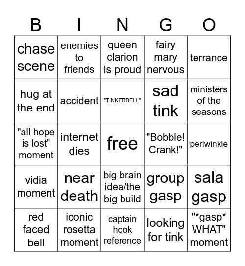 tpf bingo Card