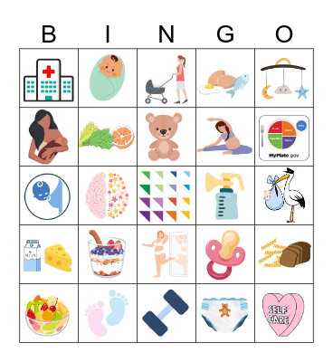Nutrition for Postpartum Healing Bingo Card